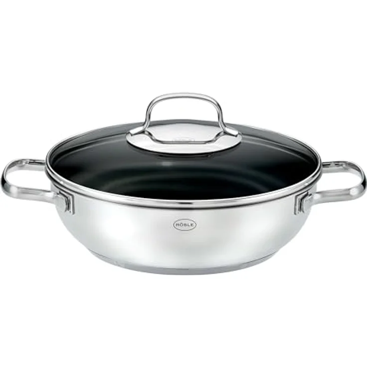 RÖSLE Servierpfanne ELEGANCE, Ø 28 cm, Antihaftbeschichtet, Edelstahl, Induktion – Bild 2