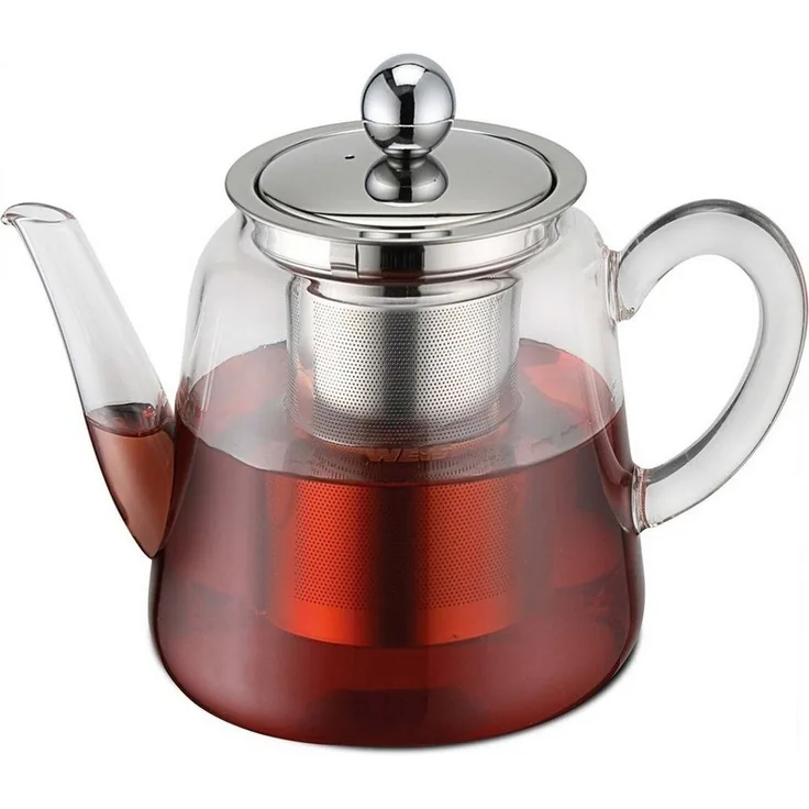 Teekanne aus Glas mit Edelstahl Filter 1500ml 17807