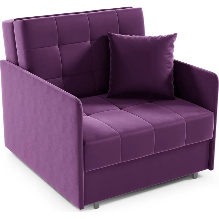 Sofasessel YORK I mit Steppung, 1-Sitzer Schlafsofa, Jugendsofa mit Schlaffunktion, ausziehbare Couch, mit Bettkasten, inkl. Kissen, Kronos 03, 85 x 97 x 90 cm – Bild 1