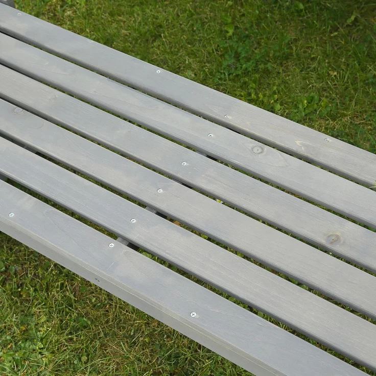 Gartenbank mit 2 Blumenkästen Garten Bank 2in1 Blumenkasten Holzbank grau – Bild 5