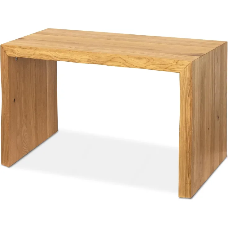 holz4home® Sitzbank Massivholzbank Eiche mit Baumkante I Echtholz Holzbank ohne Lehne, Minimalistisches Design
