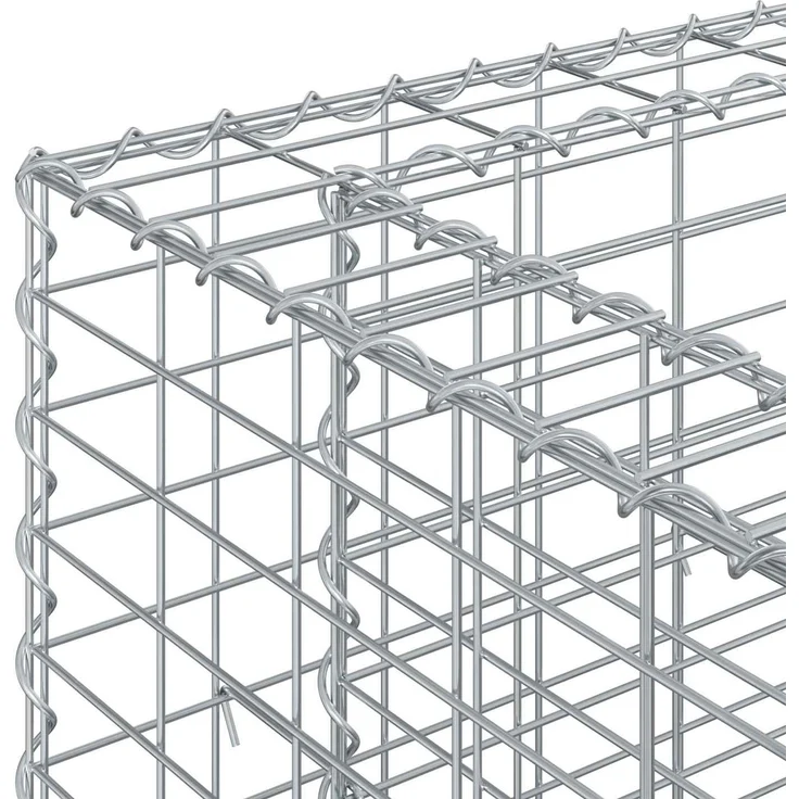 vidaXL Gabionen-Hochbeet 2 stk. 250 x 50 x 80 cm Verzinkter Stahl 3422231 – Bild 9