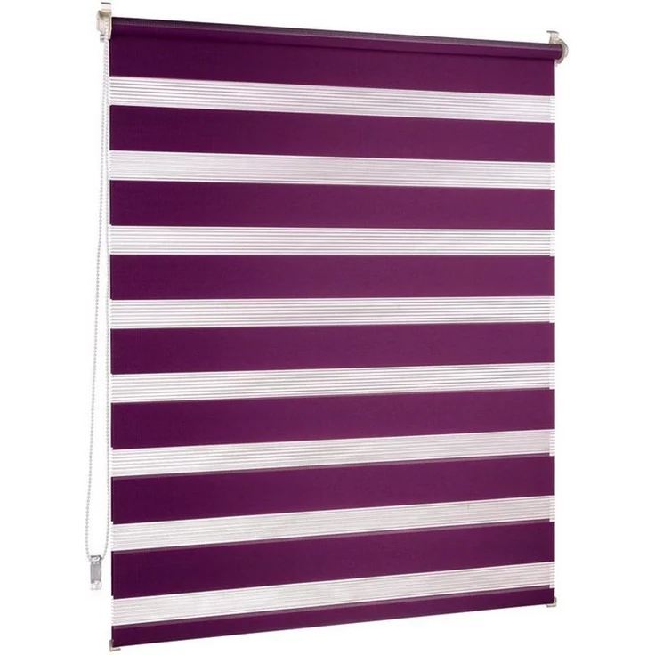 Doppelrollo Klemmfix Doppelrollo / Duo Rollo, 45x150 cm, aubergine, Victoria M, blickdicht, ohne Bohren, freihängend, Klemmfix – Bild 2