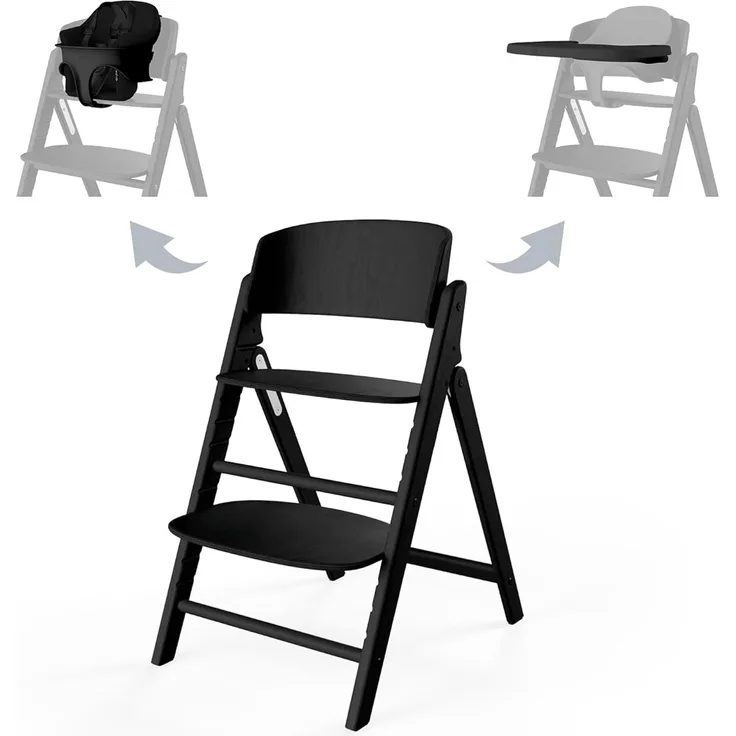 Cybex Click & Fold 3-in-1 Hochstuhl (inkl. Babyset und Tablet) Stunning Black