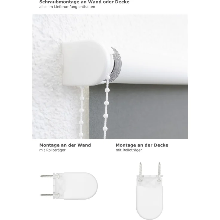 Lysel - Qualitätsrollo abdunkelnd anthrazit, (B x H) 93cm x 275cm in grau/anthrazit – Bild 3