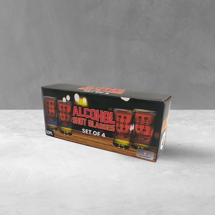 Mad Monkey - Shotgläser mit Alkohol-Formel (4er Set) – Bild 5