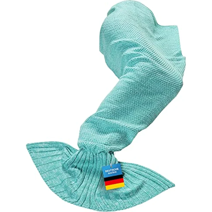 Wohndecke FELUNA Wohndecke Meerjungfrau – Wolldecke mit Schwanzflosse, Feluna, Wolldecke Flossen-Decke – Bild 2