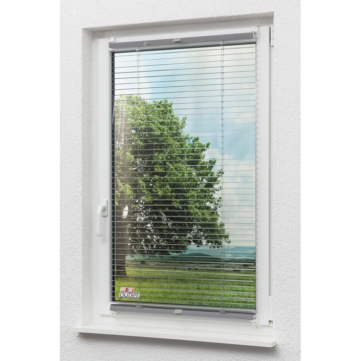 Klemmjalousie aus Alu (B x H) 60cm * 130cm in silber, frei verschiebbar – Bild 5