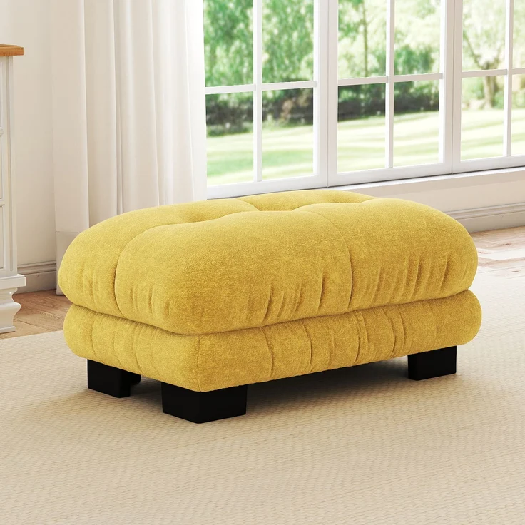 Paris Ottoman - Yellow--Gelb--112x68x52cm--YOUDENOVA – Bild 1