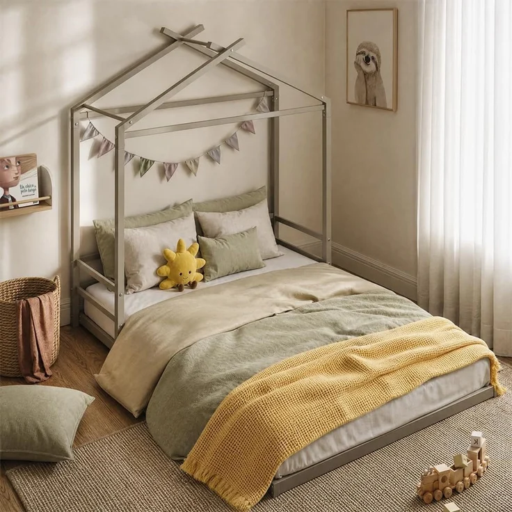 Bodenbett Roofy Greige 140x200 Vitalispa – Bild 5