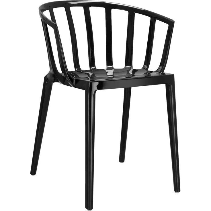 Kartell Venice Sthul, Glänzend Schwarz, Set of 2 – Bild 1