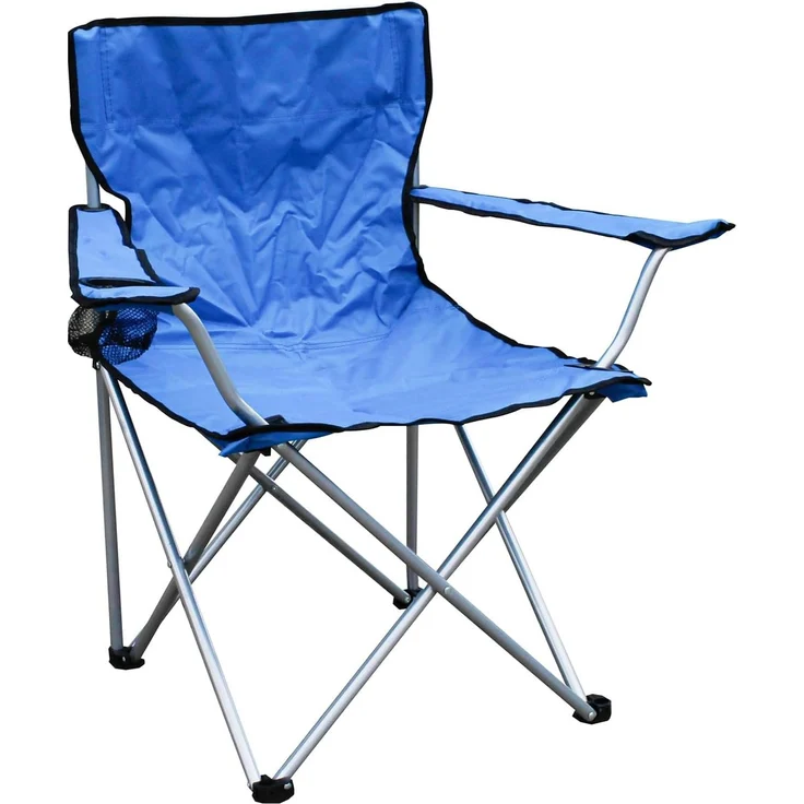 2-er Set Anglersessel mit Getränkehalter und Tasche Blau belastbar bis 120kg – Bild 4