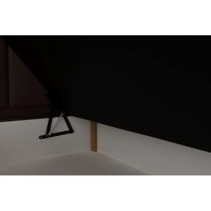 GRAINGOLD Cloud Boxspringbett 160x200, Bett mit Bettkasten, Velour-Stoff, mit Kopfteil, Braun – Bild 7