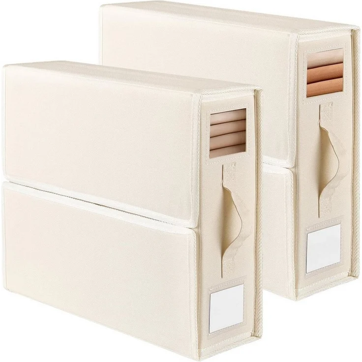 FOUORTUNATE-BEE Organizer 2 Stück Bettwäsche-Organizer, Faltbare Aufbewahrungstaschen (für Bettlaken, Aufbewahrungsbox aus Oxford-Stoff für Kleiderschrank, Unterbett und Schubladen, 2 St) – Bild 1