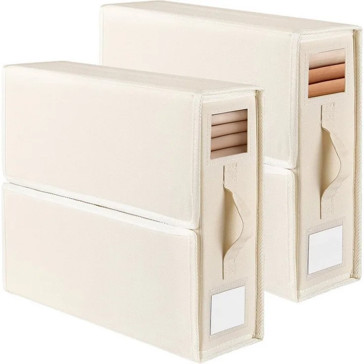 FOUORTUNATE-BEE Organizer 2 Stück Bettwäsche-Organizer, Faltbare Aufbewahrungstaschen (für Bettlaken, Aufbewahrungsbox aus Oxford-Stoff für Kleiderschrank, Unterbett und Schubladen, 2 St)