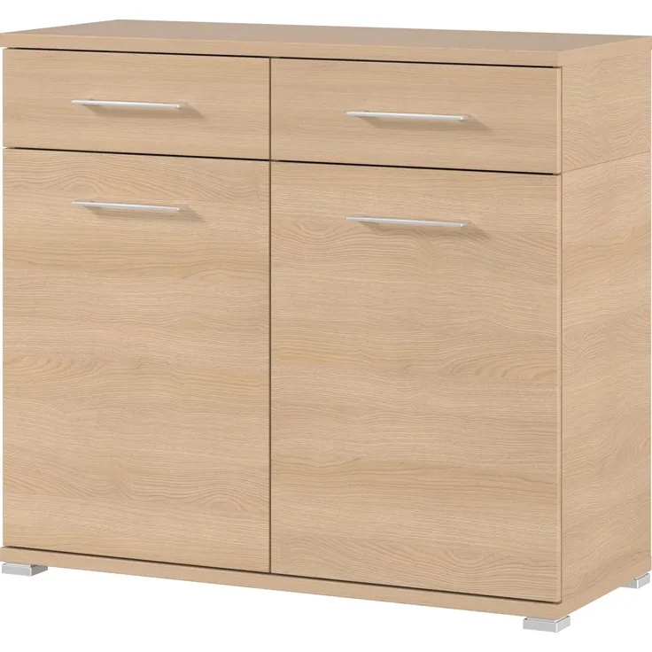 Germania Kommode 3777-653 GW-Predore, in Lindberg-Eiche, mit Zwei Türen und Zwei Schubkästen,96 x 87 x 40 cm (BxHxT)