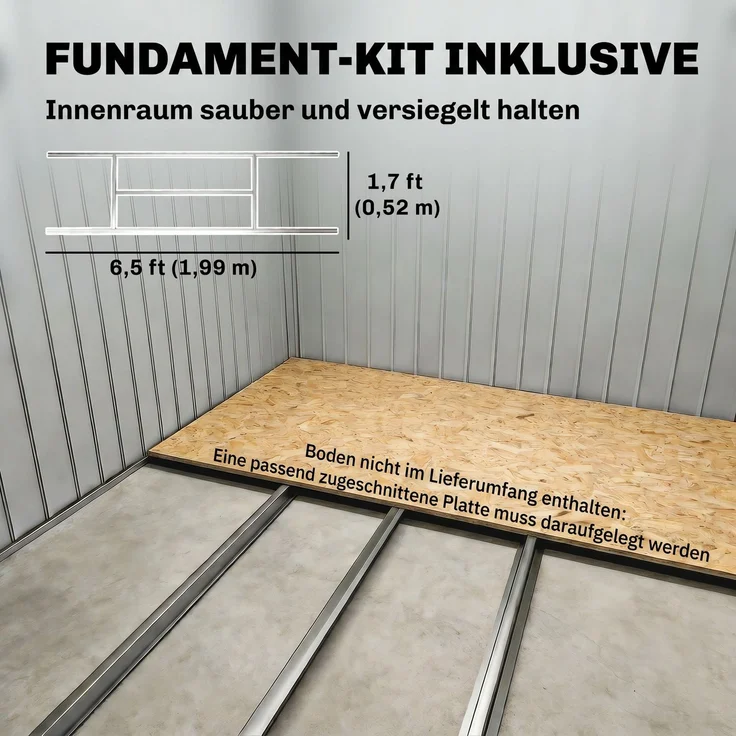 JARDJ Geräteschuppen mit Schiebetüren 2,13 x 1,30 x 1,85cm Metall Gelb – Bild 8