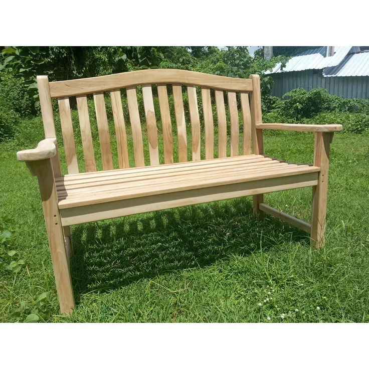 Teak Sitzbank Bank Gartenbank Holzbank Teakbank Parkbank Schlossgarten 120cm