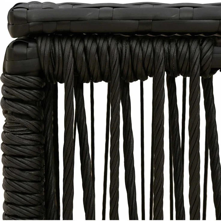vidaXL Gartentisch Schwarz 55 x 55 x 37 cm PE Rattan und Glas 42035133 – Bild 5