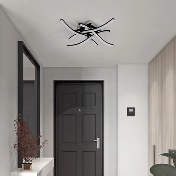 Goeco LED Deckenlampe Schwarze, Modern Deckenleuchte Dimmbar mit Fernbedienung 3000K-6500K, Memory Funktion, LED Lampen Deckenbeleuchtung für Schlafzimmer Wohnzimmer küche – Bild 10