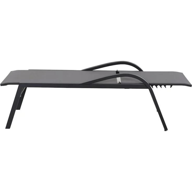 Siena Garden Milos Rollliege Aluminium anthrazit mit Textilbezug schwarz-silber H16694 Sonnenliege – Bild 7