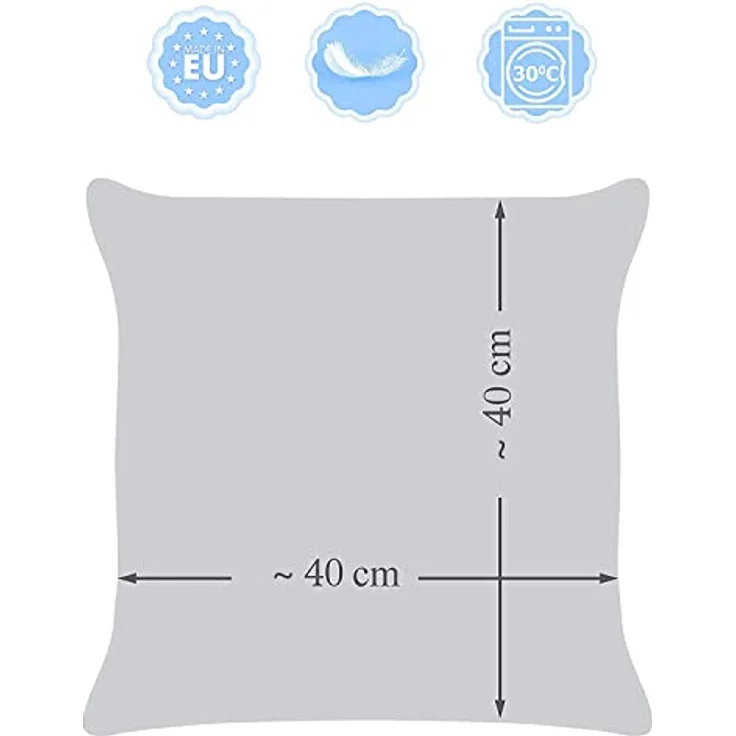 Amilian Dekokissen 4er Set - Dekokissen mit Füllung - 40x40 cm - Deko Kissen – Bild 5