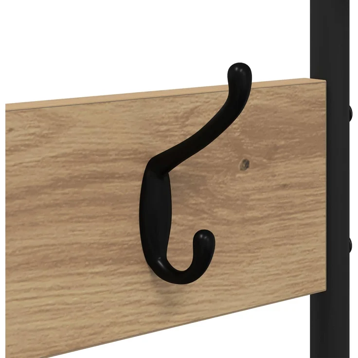 vidaXL Garderobenständer mit Schuhbank Artisan-Eiche Holzwerkstoff 8012043 – Bild 6