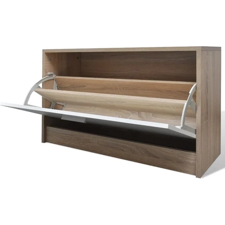 Garderoben Flur 3-in-1 Schuhschrank Schuhkipper Spiegel 241246 – Bild 6