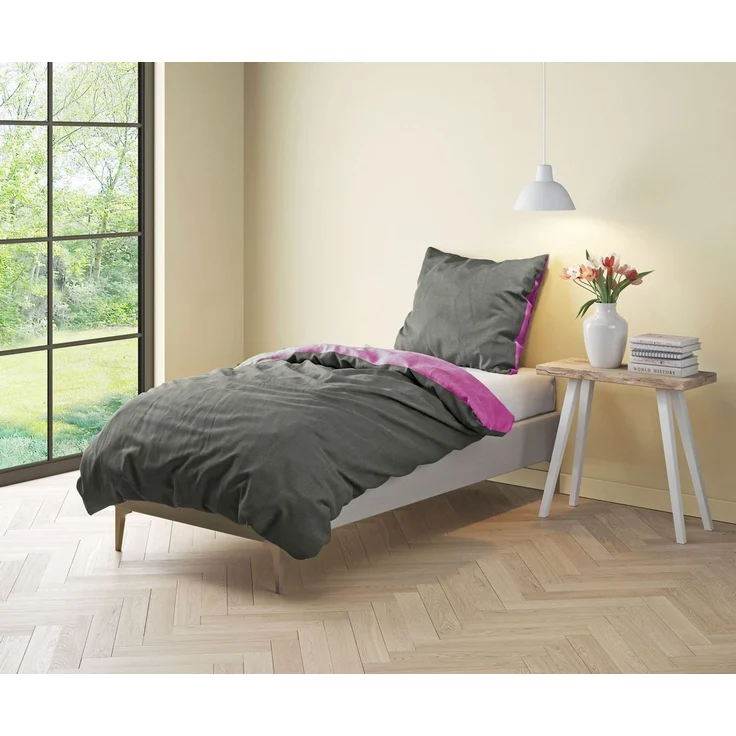 JACK Wendebettwäsche 135x200cm Renforcé Zweifarbig Struktur Wendeoptik Mistral, Renforcé, 2 teilig, Zweifarbige Bettwäsche in vielen Farbkombinationen – Bild 2
