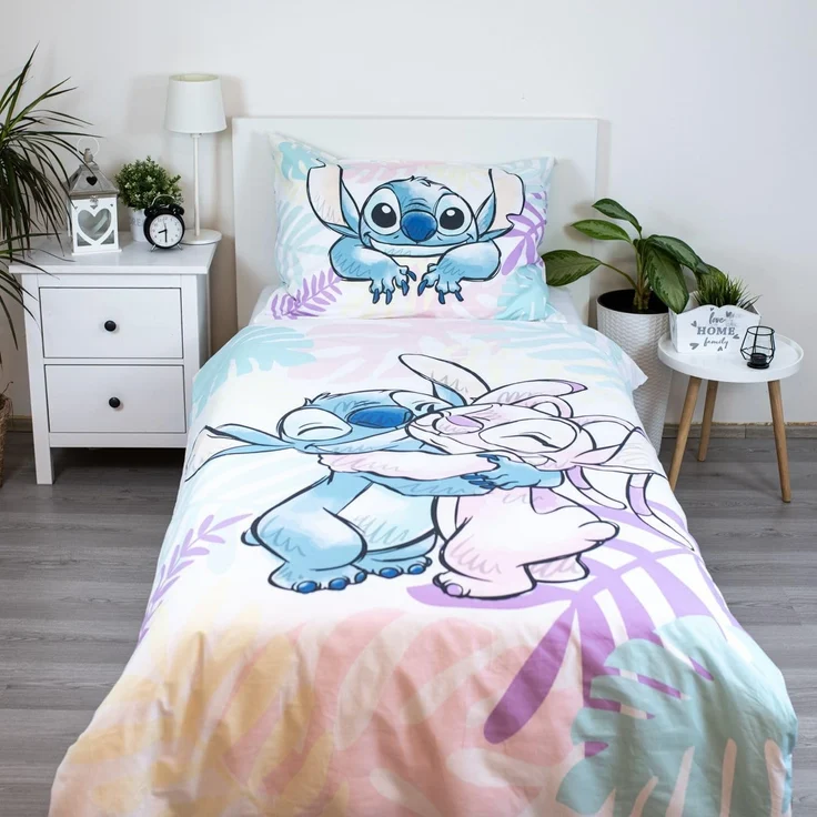 Lilo & Stitch Baumwoll-Bettwäsche 140x200 cm Deckenbezug + 70x90 cm Kissenbezug mit Reißverschluss – Bild 3
