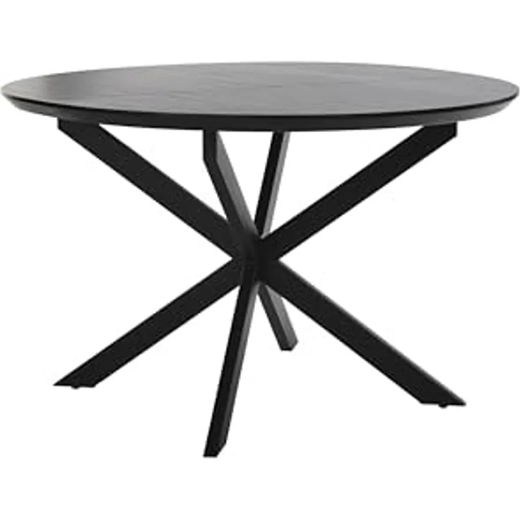 byLIVING Esstisch Oregon, Auszug 120-160 cm, mit Schweizer Kante, Eichen-Optik schwarz