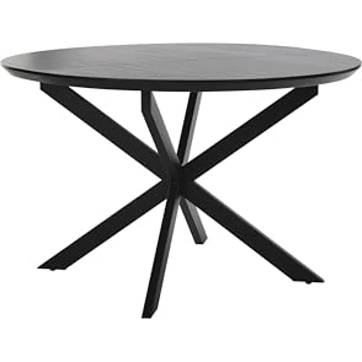 byLIVING Esstisch Oregon, Auszug 120-160 cm, mit Schweizer Kante, Eichen-Optik schwarz – Bild 1