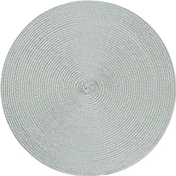 Haus und Deko Platzset Platzset rund ca. 35 cm Ø abwaschbar Bast Optik Tischset Platzdeckche, (1-St) – Bild 1