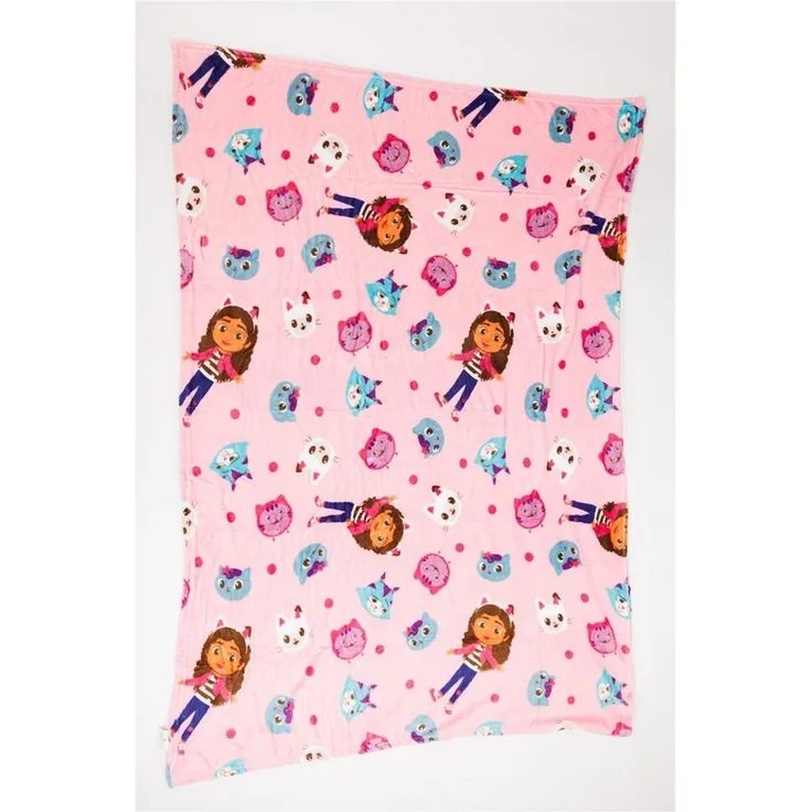 Gabby's Dollhouse Flanell Decke 110x150 cm – Kuschelige Decke für Kinderzimmer und Fans