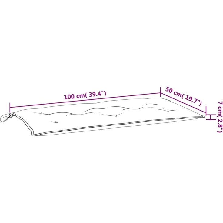 vidaXL Gartenbank-Auflagen 2 Stk. Taupe 100x50x7 cm Oxford-Gewebe 361667 – Bild 8
