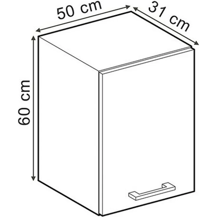 Vicco Hängeschrank R-Line, Goldkraft Eiche/Anthrazit, 50 cm (1-St) – Bild 2