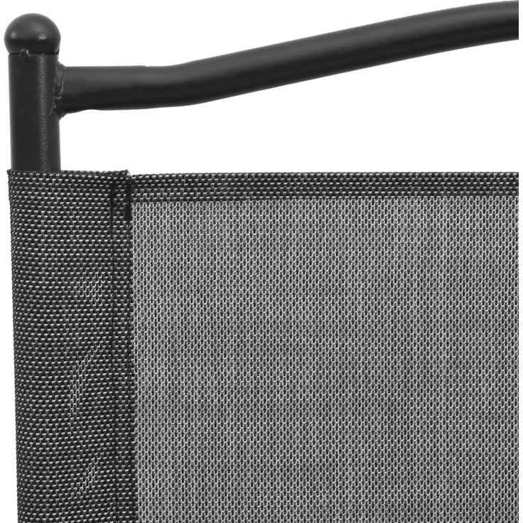 vidaXL Klappbare Gartenstühle 4 Stk. Graumeliert Stahl und Textilene 3157287 – Bild 9
