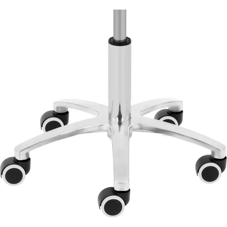 Physa Drehhocker Rollhocker 120 kg Arbeitsstuhl Drehstuhl höhenverstellbar schwarz, Schwarz – Bild 3