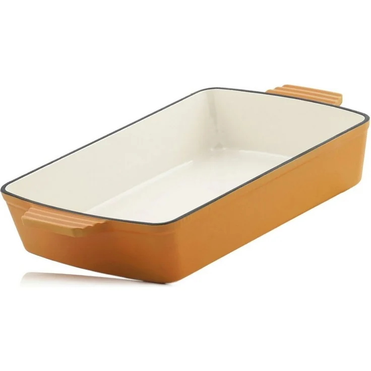 Mahlzeit Auflaufform Gusseisen Auflaufform eckig 3,8 Liter, Sunny Orange, Induktion, Gusseisen – Bild 5