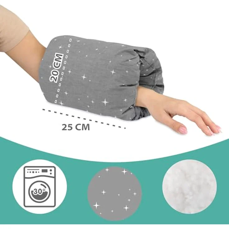 Stillkissen klein Breastfeeding und Nursing Pillow für unterwegs 20 cm - Stillmuff Armkissen und Lagerungskissen Baby Arm Still Kissen aus weicher Baumwolle Oeko-Tex Galaxie – Bild 3
