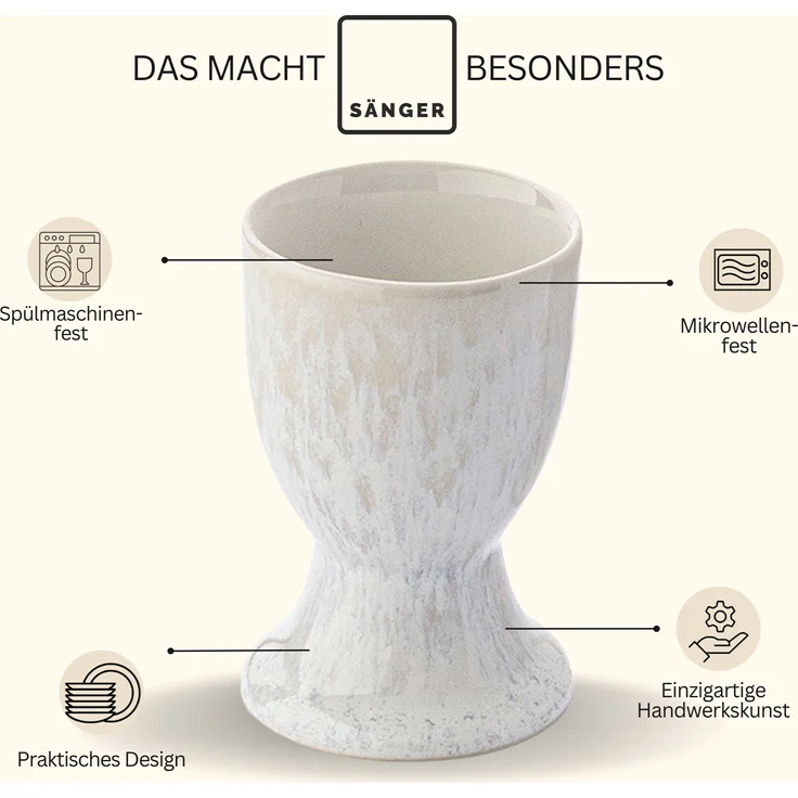 SÄNGER Eierbecher Set Korfu 4 teilig – Bild 4