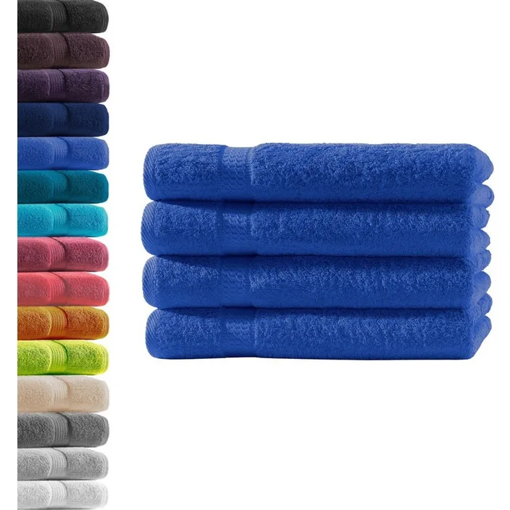 Hometex Premium Textiles Handtuch in Premium Qualität 500 g/m², Feinster Frottier-Stoff 100% Baumwolle, 4x Handtuch, weich, saugfähig, extra schwer & flauschig