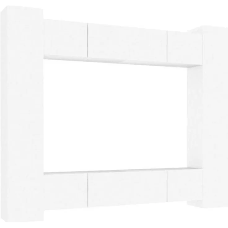 8-tlg. TV-Schrank-Set Weiß Holzwerkstoff [3114230]