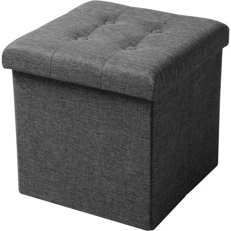 Sitzhocker Fußhocker mit Stauraum SH06 dunkelgrau