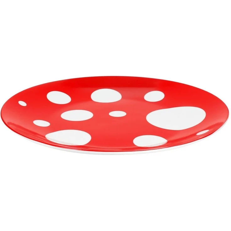 MamboCat Speiseteller 6er Set Pula rot Speiseteller Ø27cm Porzellan groß Essteller Punkte – Bild 3