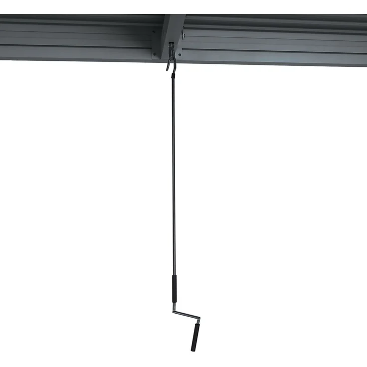 Mendler 'HWC-L46' Pergola, Regenrinne sturmfest, Aluminium anthrazit, 3x4 m – Bild 8