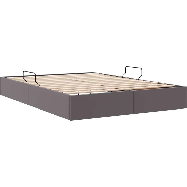 vidaXL Ottoman Bettgestell mit Speicher Grau 140 x 200 cm Kunstleder 3442776 – Bild 5