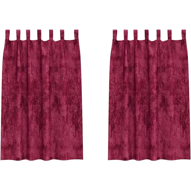vidaXL Samtvorhänge 2 stk. Weinrot 175 x 140 cm Samt 4107714 – Bild 2