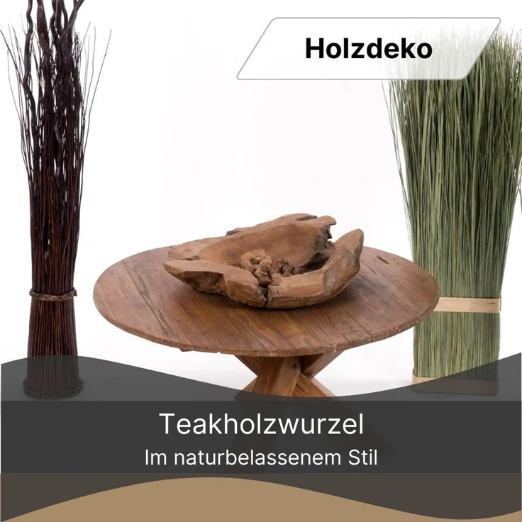 DESIGN DELIGHTS Dekoschale DEKO SCHALE "Holz massivROOTS 40", Holz massivholzwurzel, Ø 40 cm, H – Bild 3
