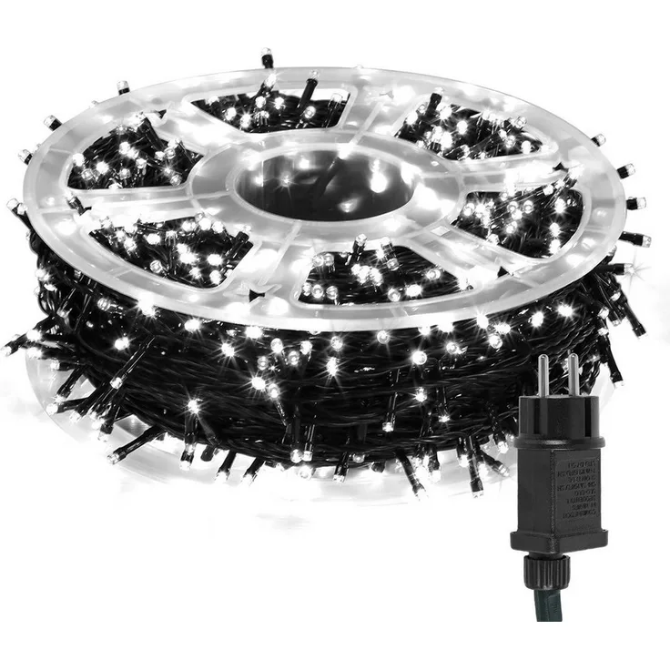 Clanmacy LED-Lichterkette 10-200M LED Lichterkette Weihnachten für Außen Innen 8 Modi Party Deko, Weihnachtsdeko Innen/Außen, 8 Modi Speicherfunktion, Wasserdicht